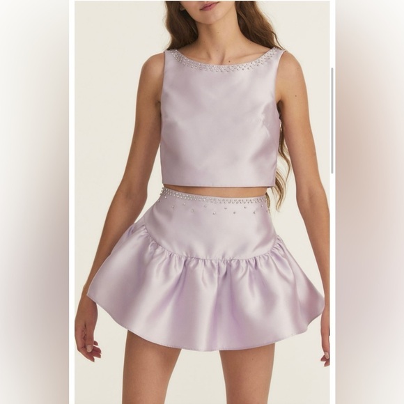 LoveShackFancy Lively Embellished Mini Skirt - Picture 7 of 12